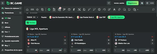 Mejores Casas de Apuestas para Apostar en la Liga MX: BC Game