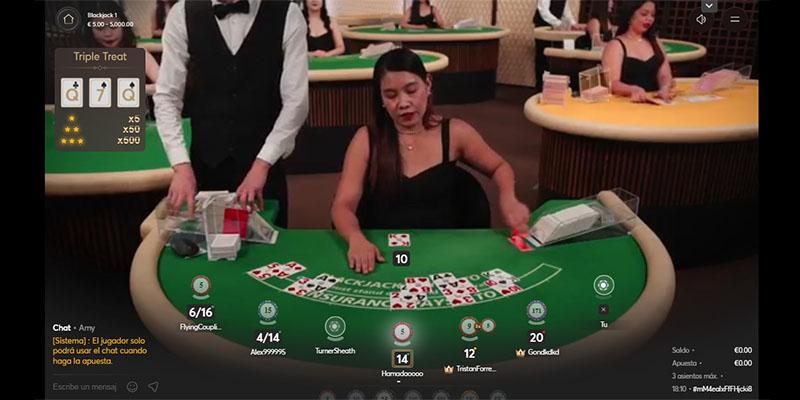 Juego de blackjack clásico en vivo