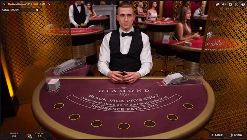 Blackjack Diamond VIP - Evolution Gaming casinos de España
