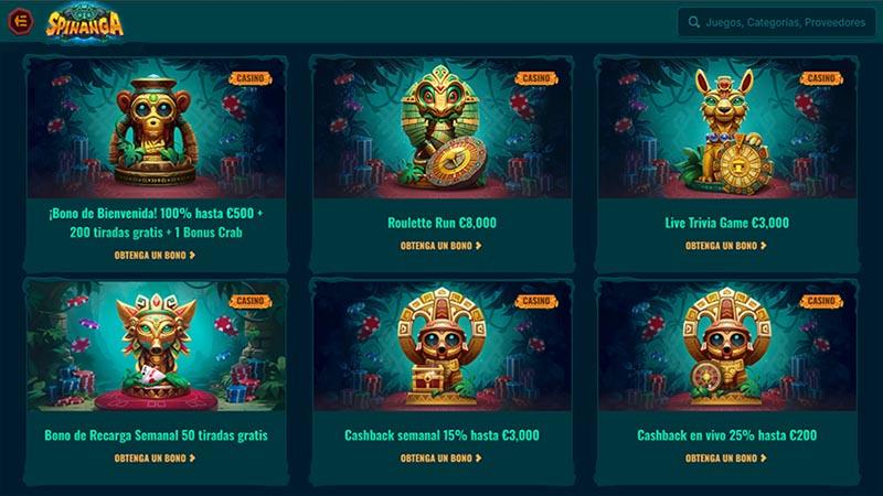 Bonos de casino de Spinanga