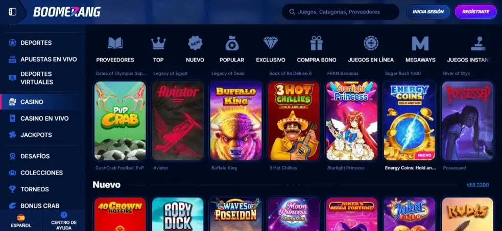 Top 5 casino apps en España: Boomerang Bet