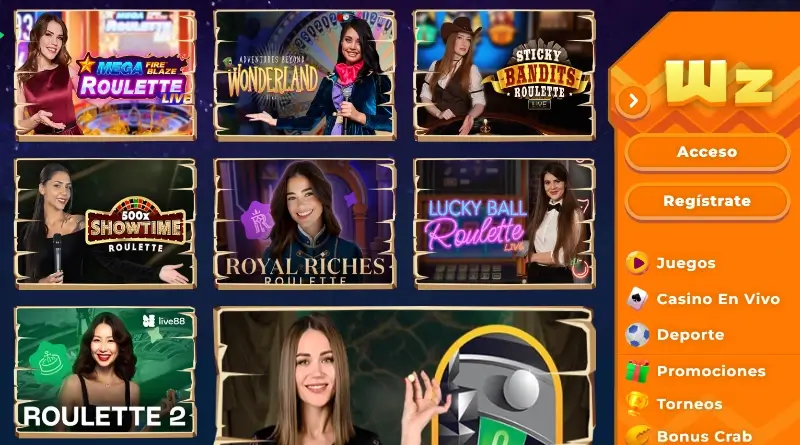Casino en vivo en Wazamba