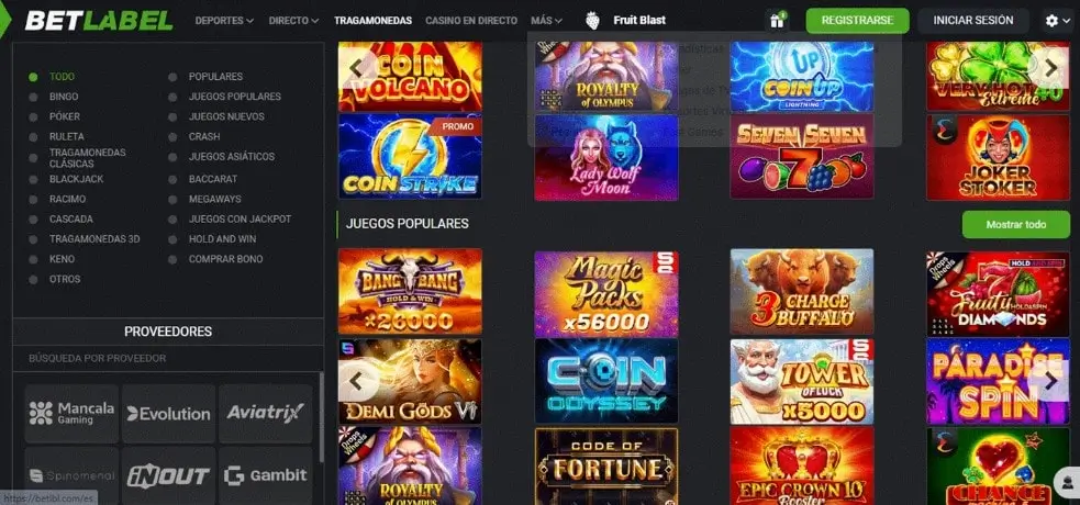 Casinos con Depósito Mínimo de 1 euro: Betlabel