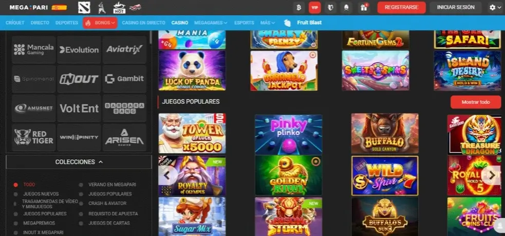 Casinos con Depósito Mínimo de 1 euro: Megapari