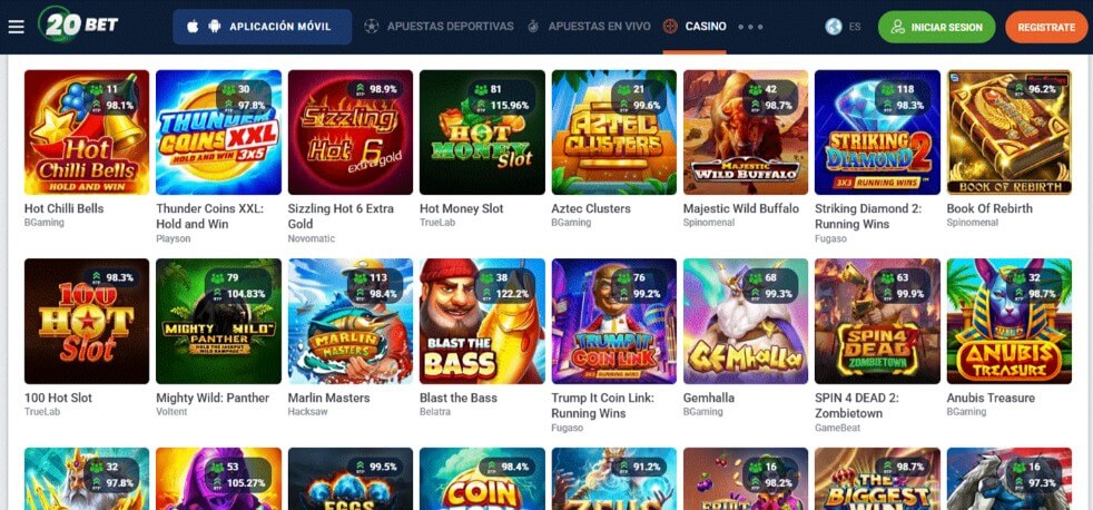 Casinos con retiro inmediato: 20Bet
