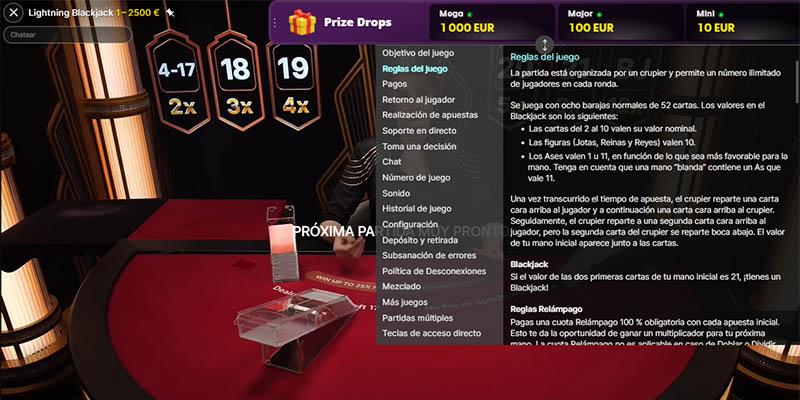 Reglas del juego de blackjack