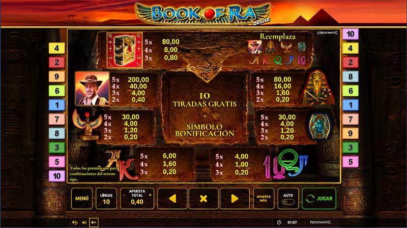 Estrategias para jugar tragamoneda Book of Ra