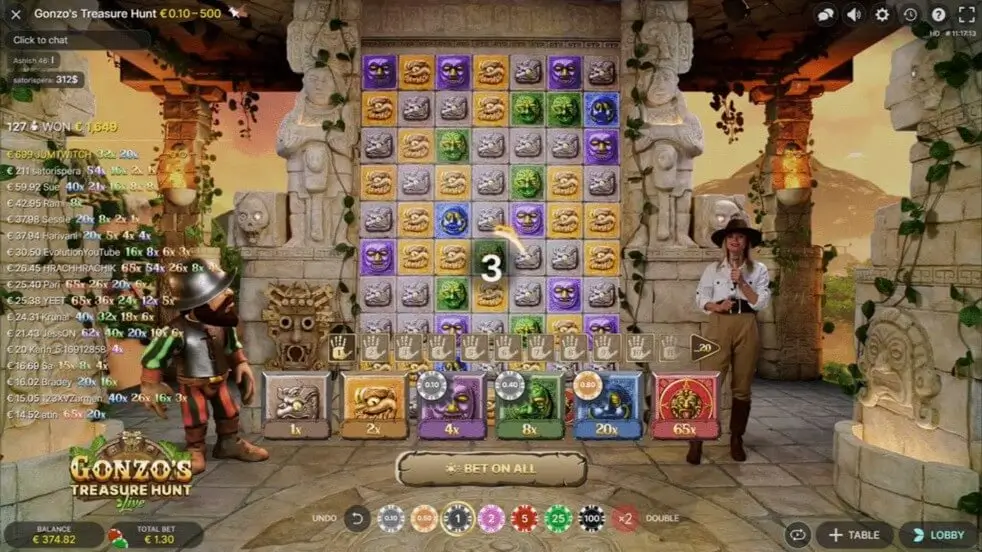 Gonzo's Treasure Hunt- Evolution Gaming casinos de España
