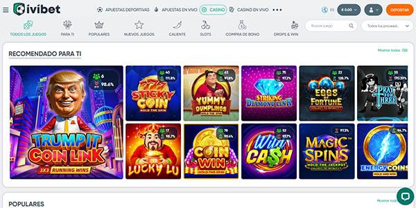 Juegos de casino en Ivibet Casino