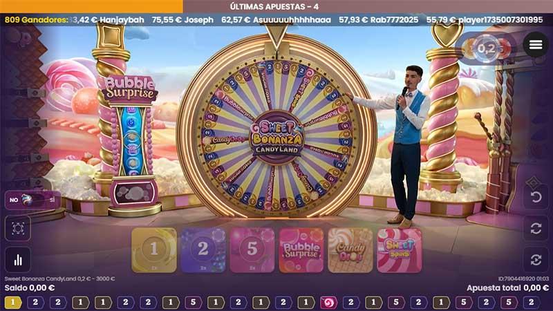 Juego en Vivo Sweet Bonanza Candyland