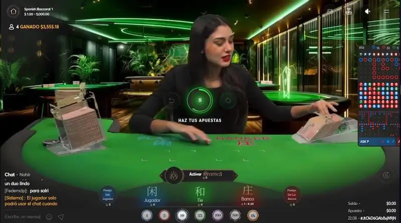 Juego spanish baccarat en vivo