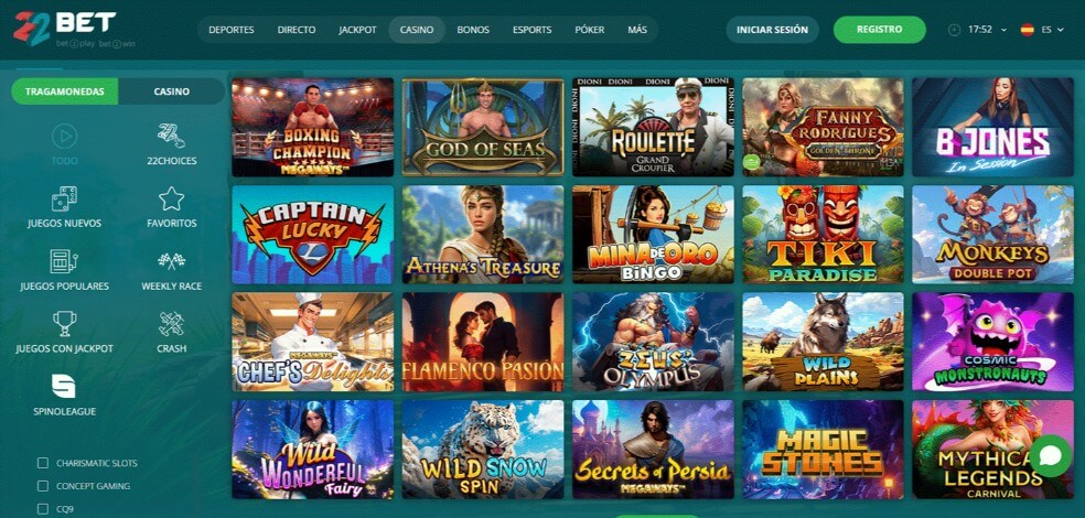 Juegos de MGA en 22Bet Casino