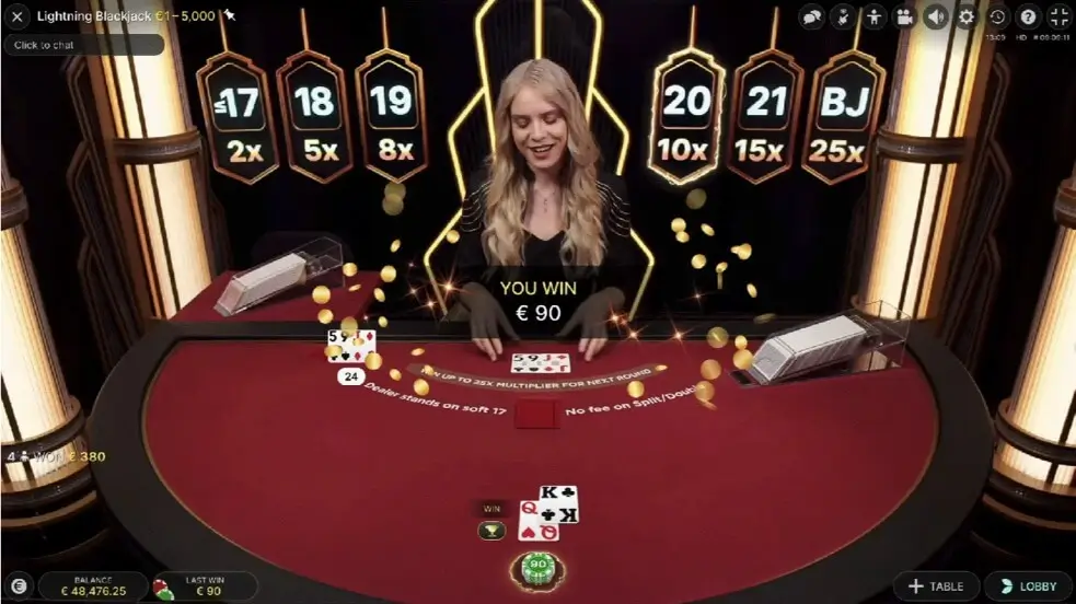 Juegos de mesa en vivo - Evolution Gaming casinos de España