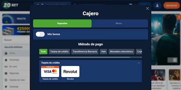 Pagos con tarjeta Revolut en casinos online