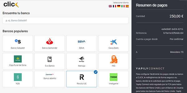 Pagos por transferencia con Revolut