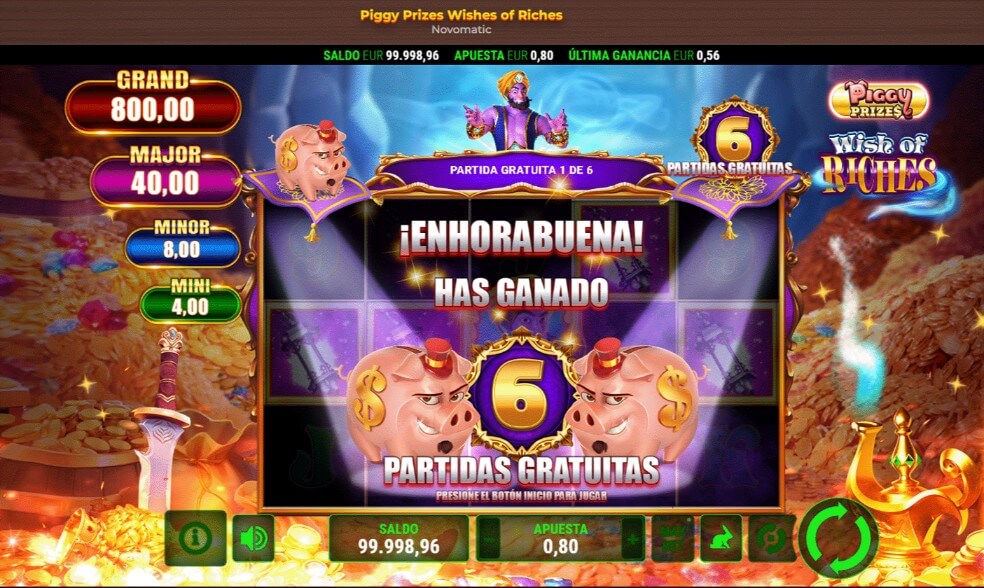 Tragaperras en Novomatic Gaming: Piggy Prizes wish of Richies