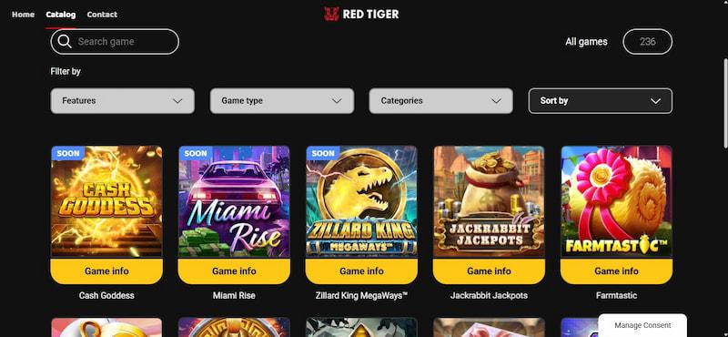 Sitio web de Red Tiger